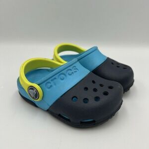 Crocs Two Toned Clogs Children's‎ Sz C4 Slip On Sandals Toddler Boys